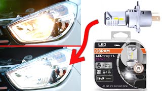 OSRAM LEDriving HL Easy H4 VS Halogen LUX test