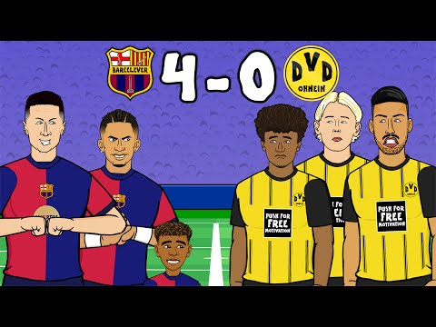Barcelona 4-0 Borussia Dortmund (Champions League Goals Highlights)