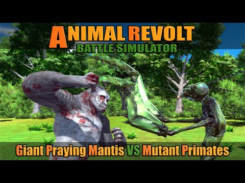 Giant Praying Mantis vs Mutant Primates - Animal Revolt Battle Simulator