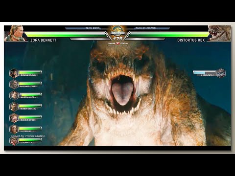 Team Dinosaur vs Human Human All Fight with Healthbars