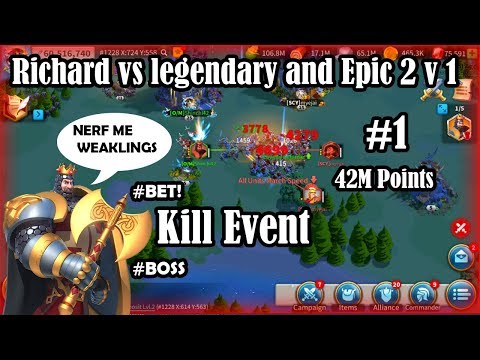 Can Epic make a difference in the battle? + RICHARD 2 VS 1 Crazy! | Rise of Kingdoms