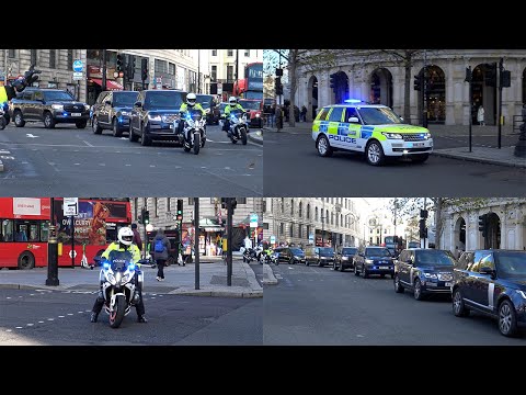 RARE! MET POLICE COUNTER-TERRORISM COMMAND CONVOY