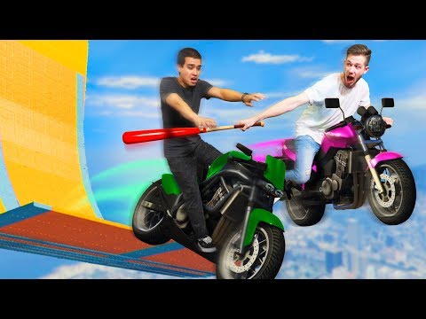 Motorcycle Stunt Racing With Weapons! | GTA5 Video