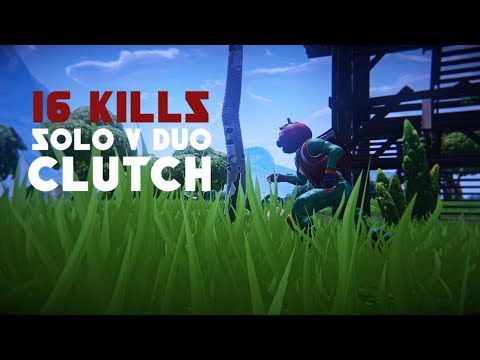Insane 16 kills Solo vs Duo clutch - Fortnite Battle Royale Gameplay