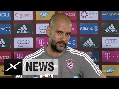 Pep Guardiola scherzt: Manuel Neuer soll Tor schießen | FC Bayern München - Borussia Mönchengladbach