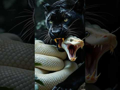 Pantera Negra vs Animales Blancos (León, Tigre, Oso)