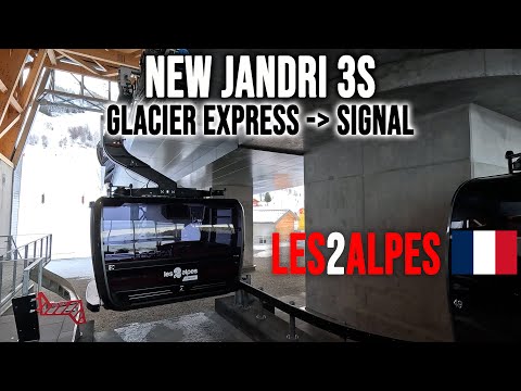 [4K] Skiing Les2Alpes, New Jandri 3S - Express to the Glacier - Down to Signal, France, GoPro HERO13