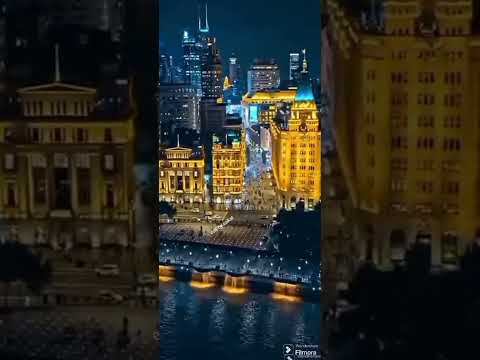 shanghai at night view #city #cityscape #aerial #skyscrape #nightview #travel #viralvideos #viral