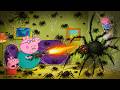 Peppa Pig VS Spiders From Minecraft Cartoon Parody