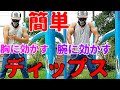 【筋トレ】胸囲108センチ(自重のみ)が実践しているディップスのやり方!