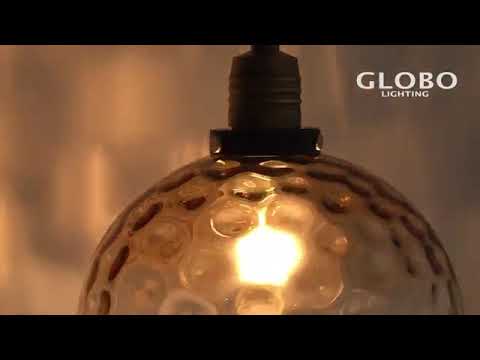 Globo 15786H1 - Lustr na lanku SALVY 1xE27/60W/230V pr. 25 cm oranžová