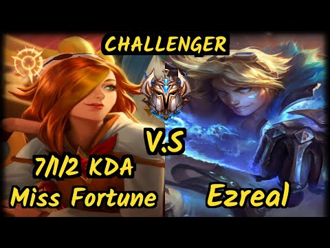 SPY.V Freeze (MISS FORTUNE) vs EZREAL - 7/1/2 KDA BOTTOM ADC CHALLENGER GAMEPLAY - EUW