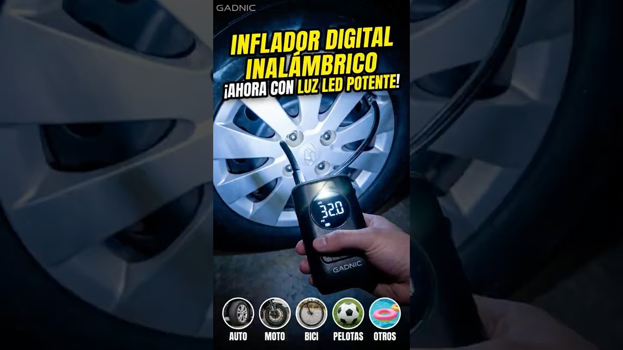 Inflador Gadnic bicicleta y moto