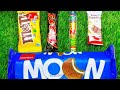 ASMR SWEETS Satisfying Video Unpacking Cookies Luna M M S Mars Candies And Kinder Country