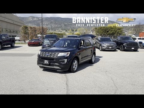 2016 Ford Explorer 4WD 4dr XLT in Black for sale at Bannister Chevrolet Penticton in Penticton, BC