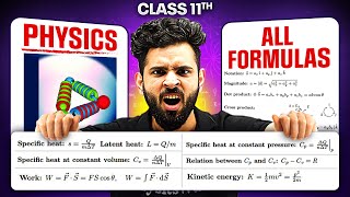 Complete Class 11th PHYSICS Formulas ⚡All Chapters Covered 🔥