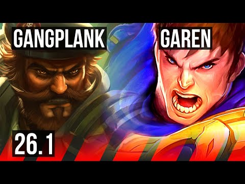 GANGPLANK vs GAREN (TOP) | 77K damage | EUW Master | 26.1