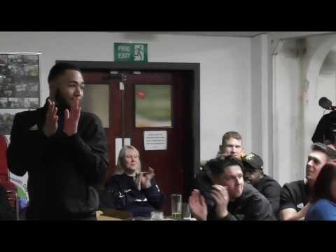 Lee introduces the players to the supporters