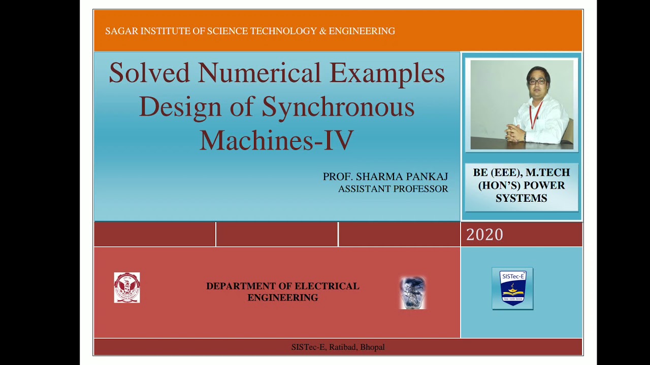 Solved Numericals: Design of synchronous Machine-IV