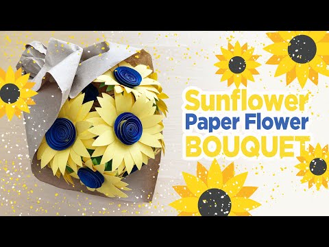 Paper Sunflower Bouquet | How to Make Paper Flower Sunflowers | DIY Paper Flower Bouquet