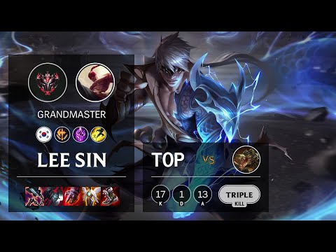 Lee Sin Top vs Renekton - KR Grandmaster Patch 11.15