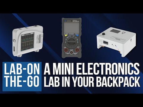 Lab-On-The-Go, a miniature electronics lab in your backpack