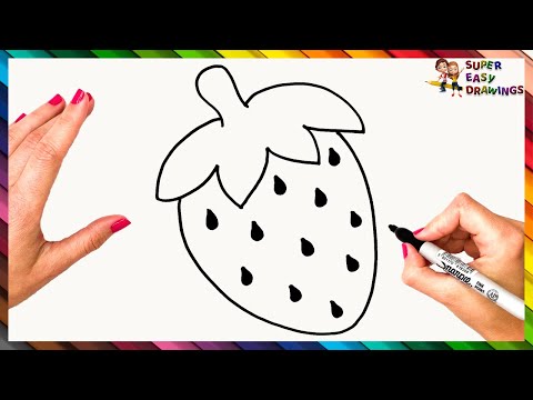 How To Draw A Strawberry Step By Step 🍓 Strawberry Drawing Easy