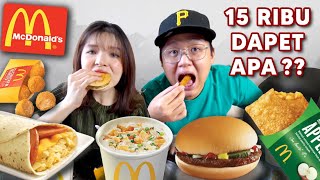 Rp 15.000 McDONALD'S CHALLENGE !! MAKAN MCD MODAL 15 RIBU !!