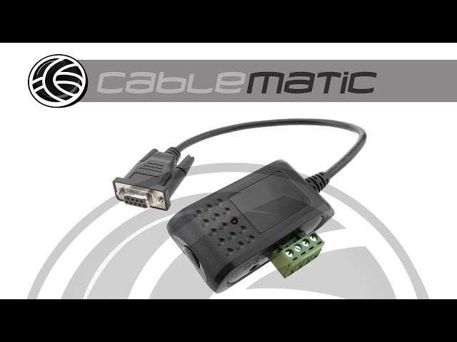 Vídeo relacionado con Keenso RS-232 a RS-485/RS-422 Adaptador Convertidor Versátil para Máquinas de Asistencia, Diseño Compacto para Sistemas de Estacionamiento