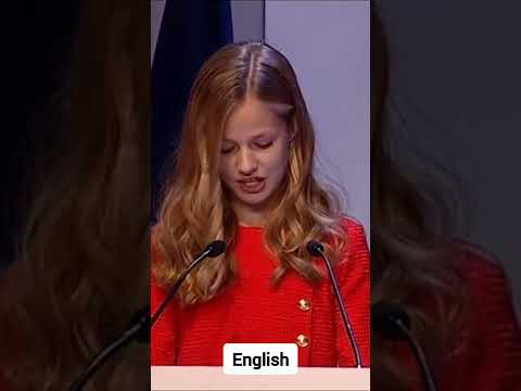 when princess leonor made a speech in three languages #princessleonor #spain #shorts