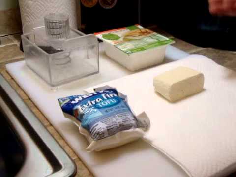 Pressing tofu for recipes