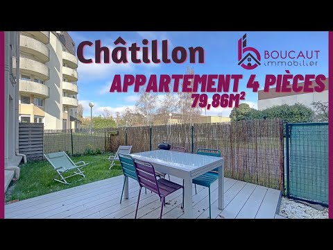 Achat Appartement 4 pièces avec terrasse/jardin,  Châtillon  - 79,86 m²