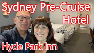 Sydney Pre-Cruise Hotel - Hyde Park Inn Room Tour. Not Far From White Bay or OPT Cruise Terminals