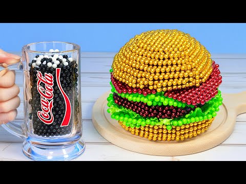 DIY FAST FOOD Hamburger From Magnetic Balls | Best of ASMR Magnet Cooking