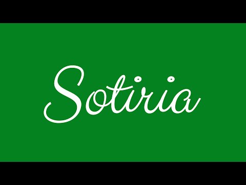 Learn how to Sign the Name Sotiria Stylishly in Cursive Writing