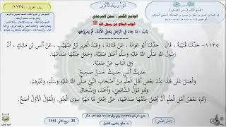 صورة شرح الجامع الكبير سنن الترمذي : باب ماجاء في الرجل يعتق الأمة،ثم يتزوجها-الحديث 1135 | ماهر الفحل