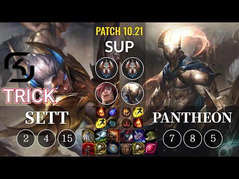 SK Trick Sett vs Pantheon Sup - KR Patch 10.21