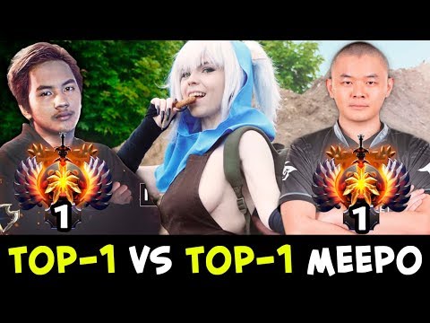 TOP-1 RANK vs TOP-1 — InYourDream vs MidOne who is better Meepo?