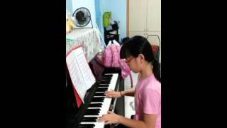 My sweetheart plays her favorite piano song