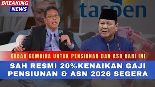 Download lagu SAH RESMI 20%! Rapel Kenaikan Gaji Pensiunan & ASN 2026 Segera Diketok Palu Presiden! mp3