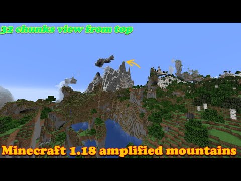 Insane Minecraft Mountain View! 32 Chunks! #shorts