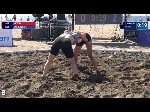 Round 3 Women's BW - 60 kg G2: M. MOE (NOR) v. F. SCHEDLER (AUT)
