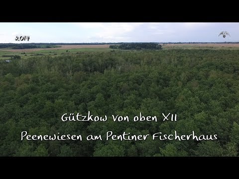 Gützkow von oben 12 - Peenewiesen am Pentiner Fischerhaus