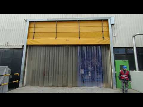  large fold up high-speed PVC door