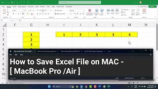 How to Save Excel File on MAC - [ MacBook Pro Air ]