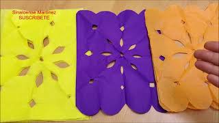 COMO HACER PAPEL PICADO MUY FACIL Y RAPIDO PARA DECORAR O PARA SU ALTAR DE DIA DE MUERTOS AMI ESTILO
