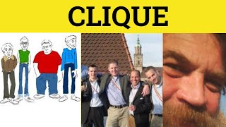 🔵 Clique Cliquey - Clique Meaning - Clique Examples - GRE 3500 Vocabulary