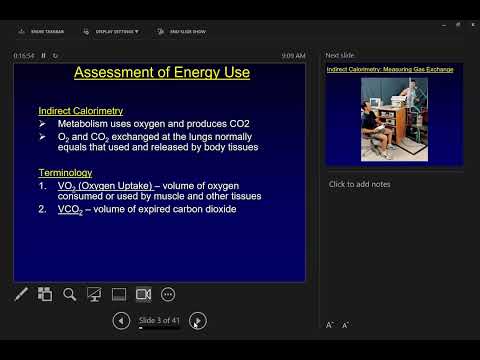 L19   Energy Use During Exercise I