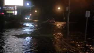Hurricane Sandy Flooding Montauk Hwy Lindenhurst.