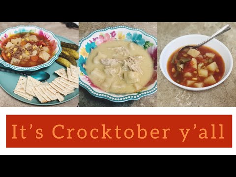 CROCKTOBER// chicken and dumplings// hamburger stew//...